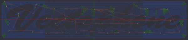 Original image of the vectorphone toolpaths opened in CamBam