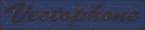 Converted image of the vectorphone toolpaths opened in CamBam